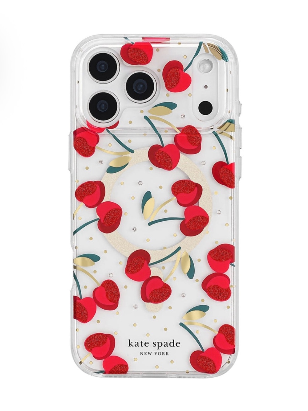 KATE SPADE cherry dot MagSafe iPhone 17 Pro Max hardshell phone case❤️❤️